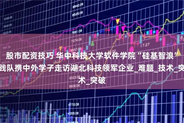 股市配资技巧 华中科技大学软件学院“硅基智浪”实践队携中外学子走访湖北科技领军企业_难题_技术_突破